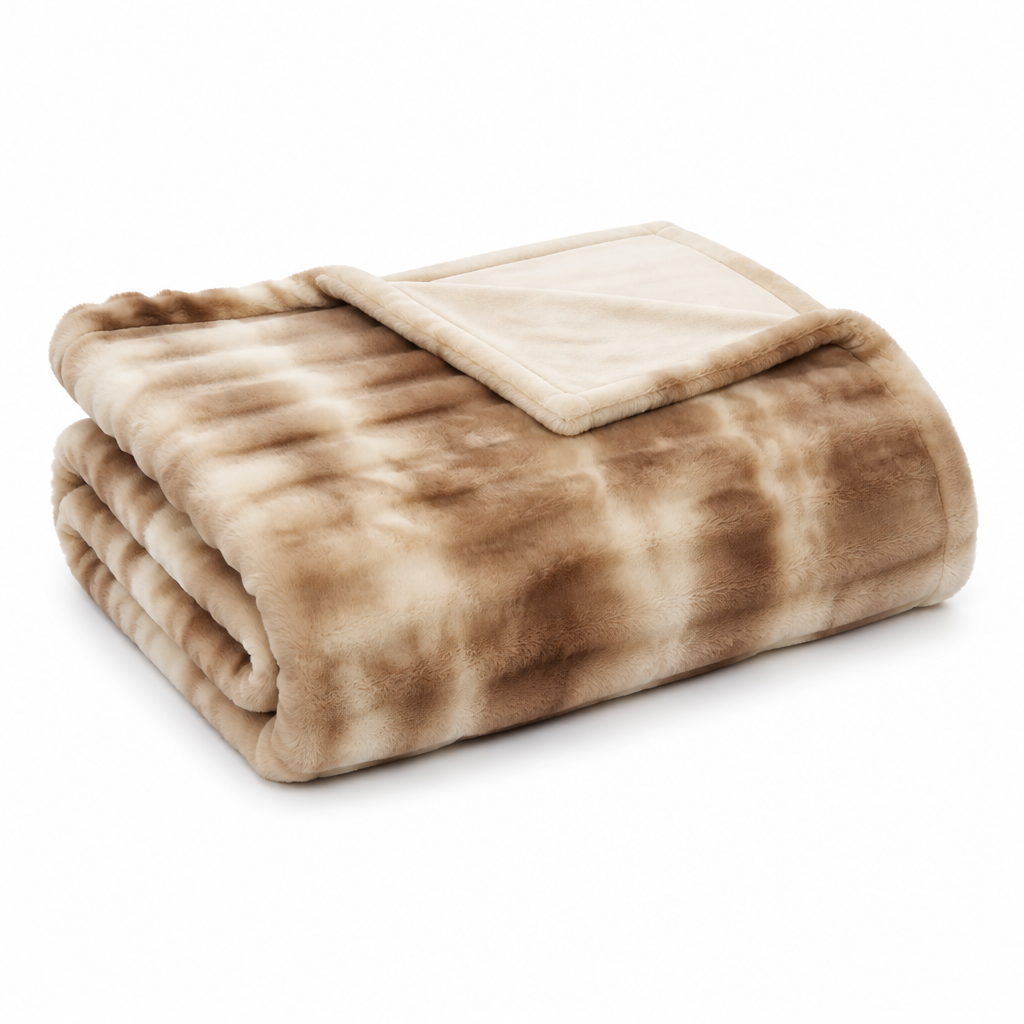 Swirl Tie-Dye Faux Fur Throw Blanket – Soft &amp; Breathable