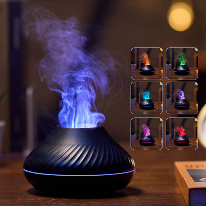 RGB Flame Diffuser, 130 ml Humidifier with 6-9 Hour Runtime