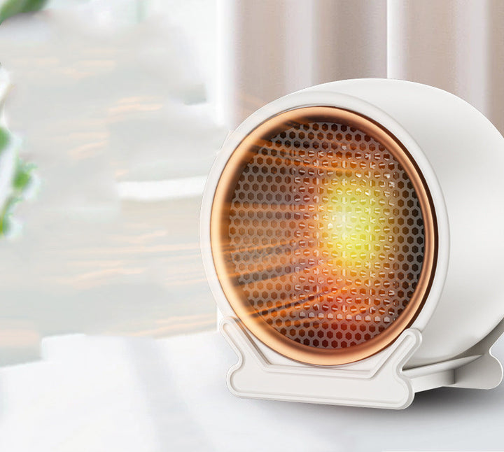Compact black ceramic desk fan heater