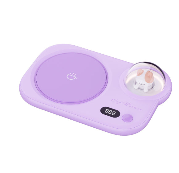 Mug warmer with glowing pet night light