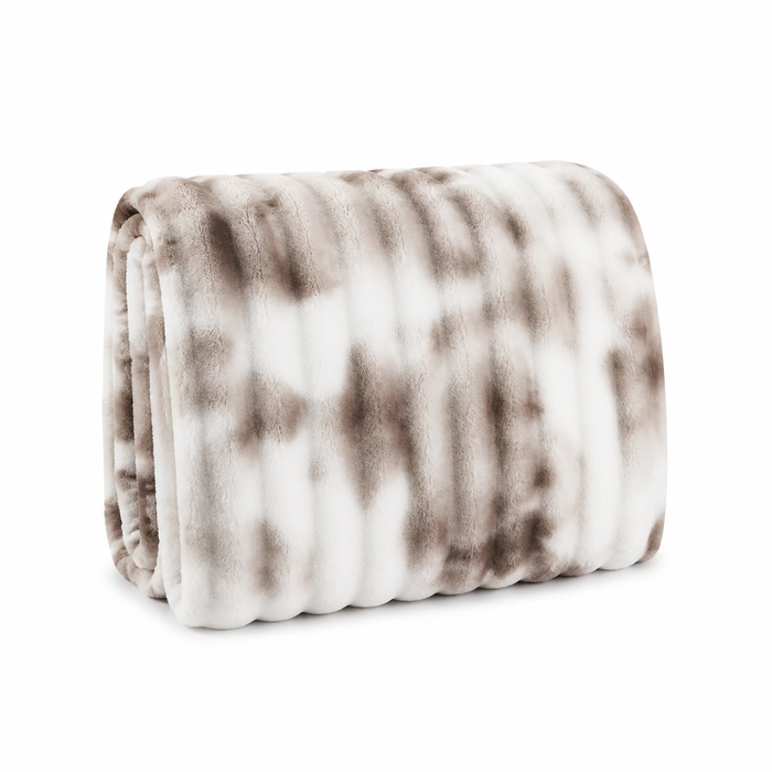 Plushridge™ Reversible Swirl Faux Fur Throw With a Breathable Back
