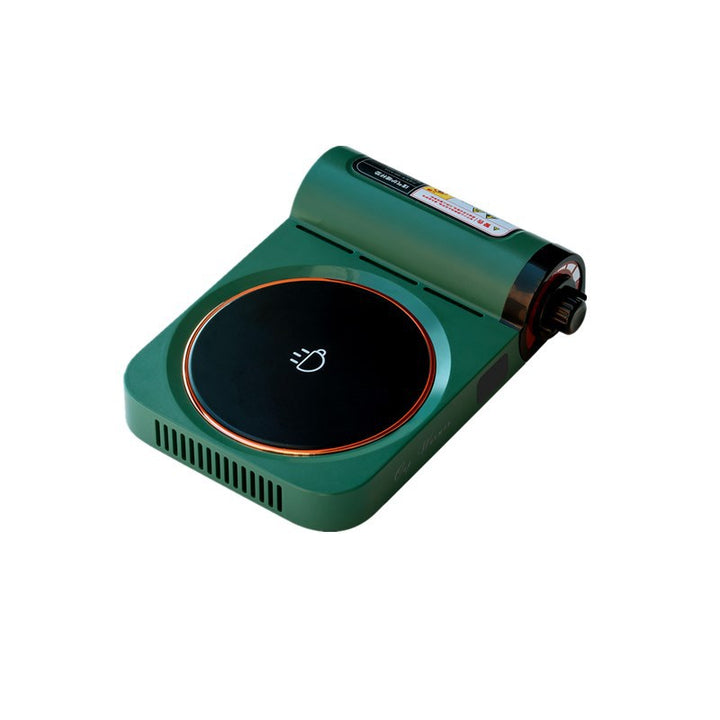 Retro camp stove style mug warmer with coffee