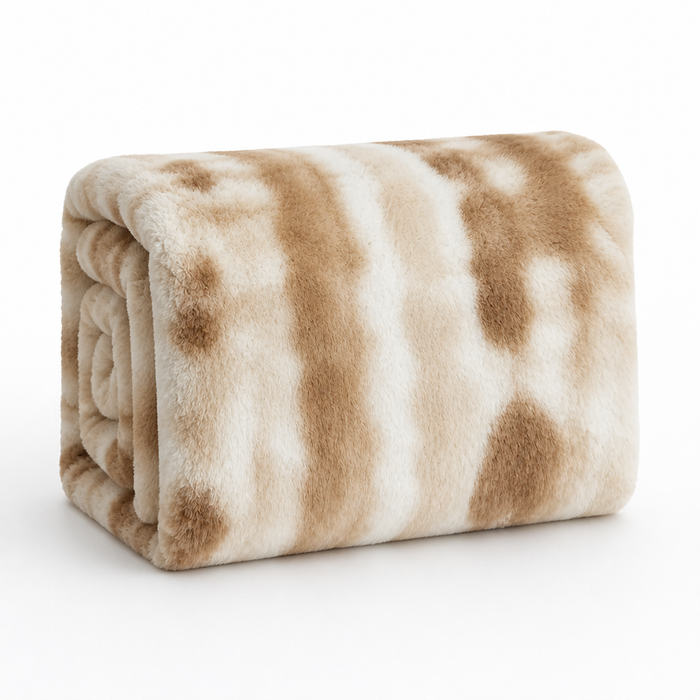 Plushridge™ Reversible Swirl Faux Fur Throw With a Breathable Back