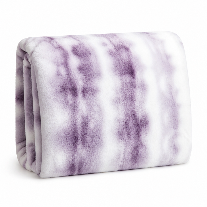 Swirl Tie-Dye Faux Fur Throw Blanket – Soft &amp; Breathable