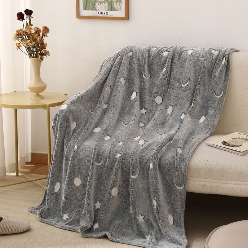 Leuchtende weiche Flanell-Kinderdecke