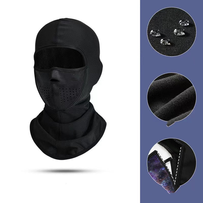 Plushridge Windproof ski face mask and neck cover with adjustable cord