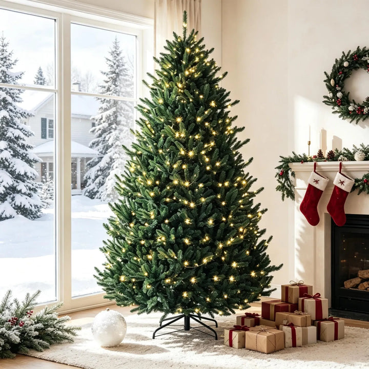 Full pre-lit tree with multicolor LEDs