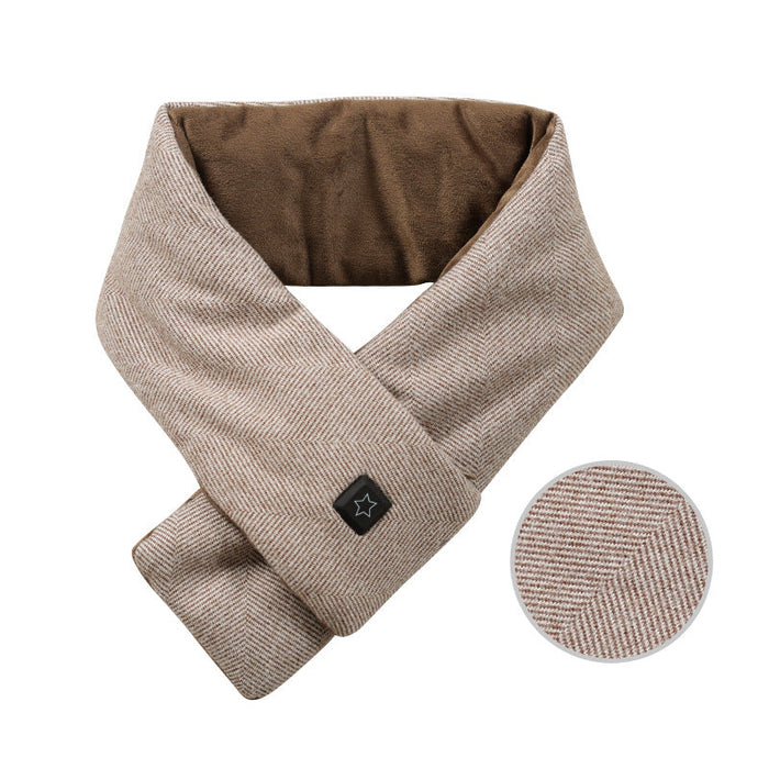 Plushridge™ Cotton Heated Scarf with 3 Heat Levels and 7-Hour Battery