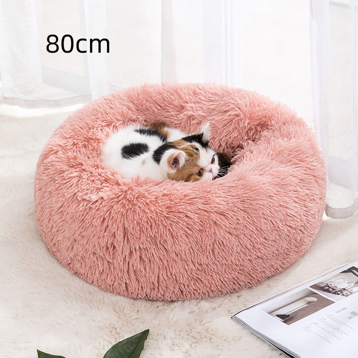 Round Winter Pet Bed, Cloth, 30 to 100cm