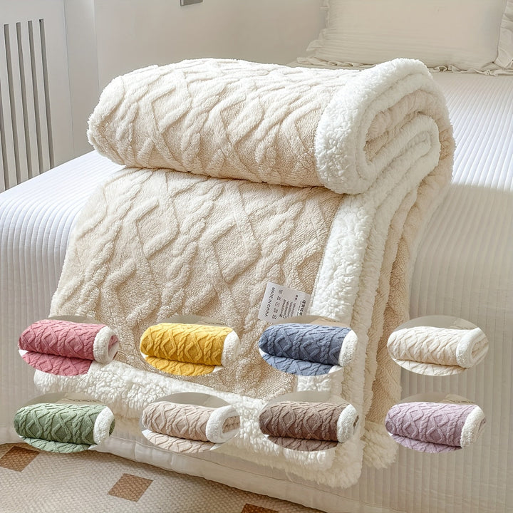 CozyNest - Reversible Fleece Blanket for Fall and Winter