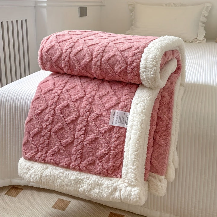 CozyNest - Reversible Fleece Blanket for Fall and Winter