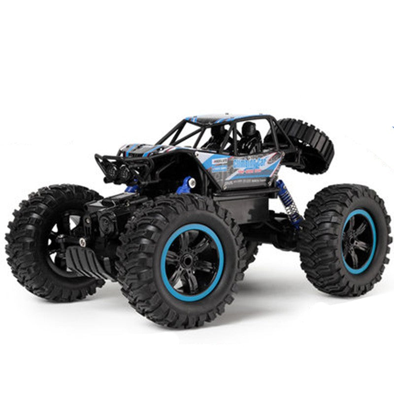 Blue off-road RC rock crawler truck