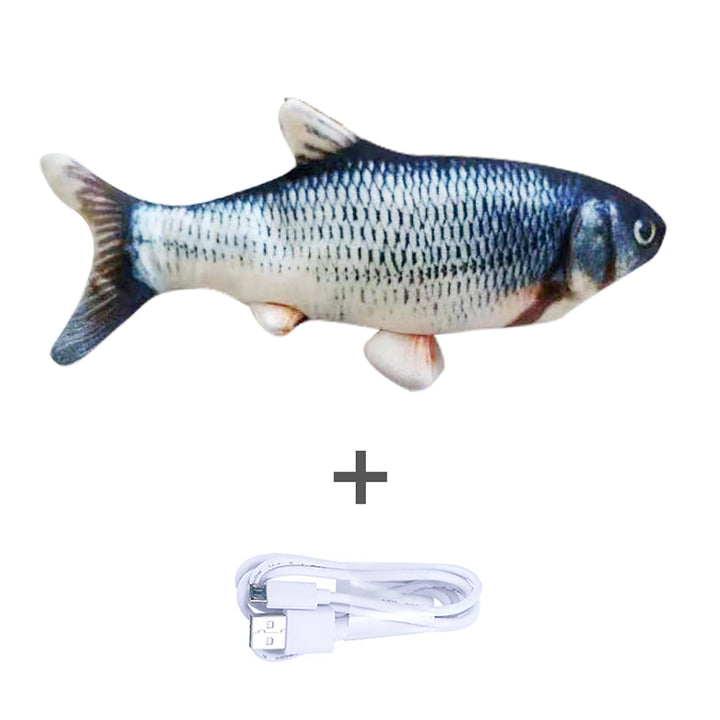 Realistic flopping fish toy for cats