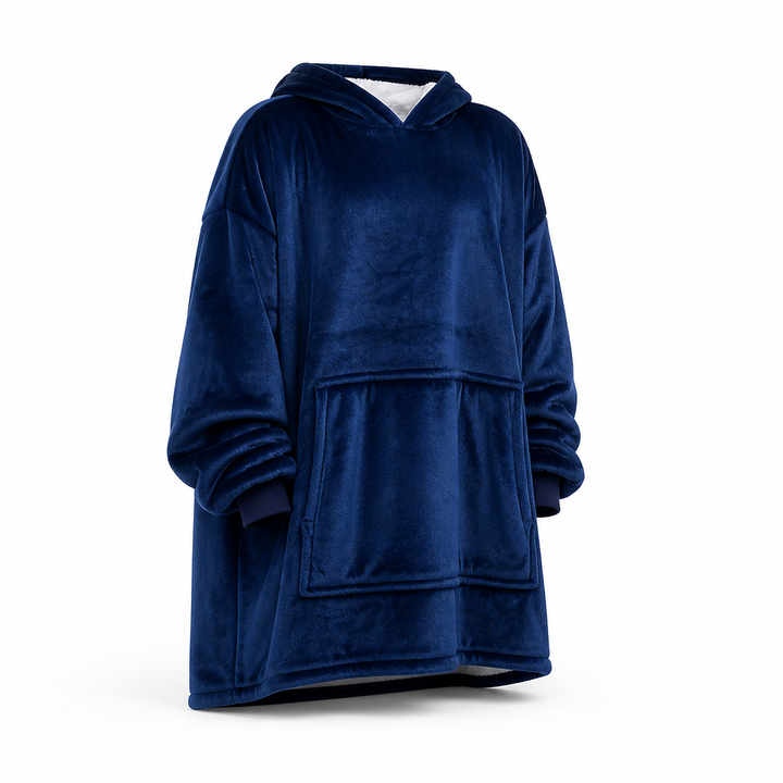 Oversized Plush Fleece Blanket Hoodie, One Size Fits All