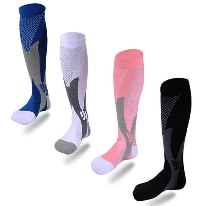 Graduated compression knee socks for running