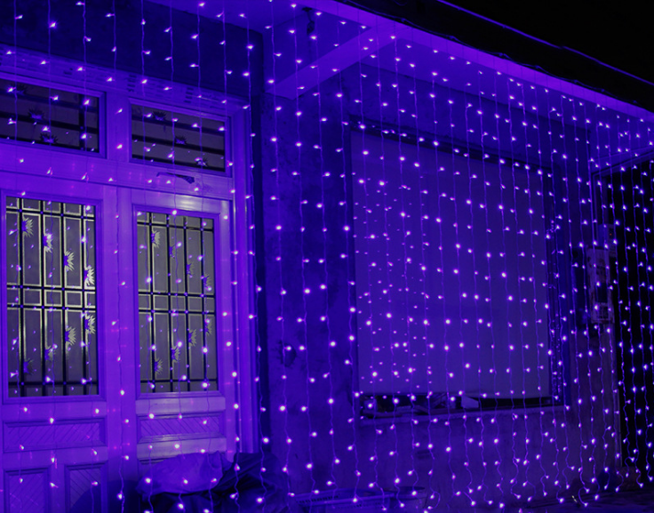 Christmas LED Curtain Lights 3 x 3 m 304 Beads Remote Control