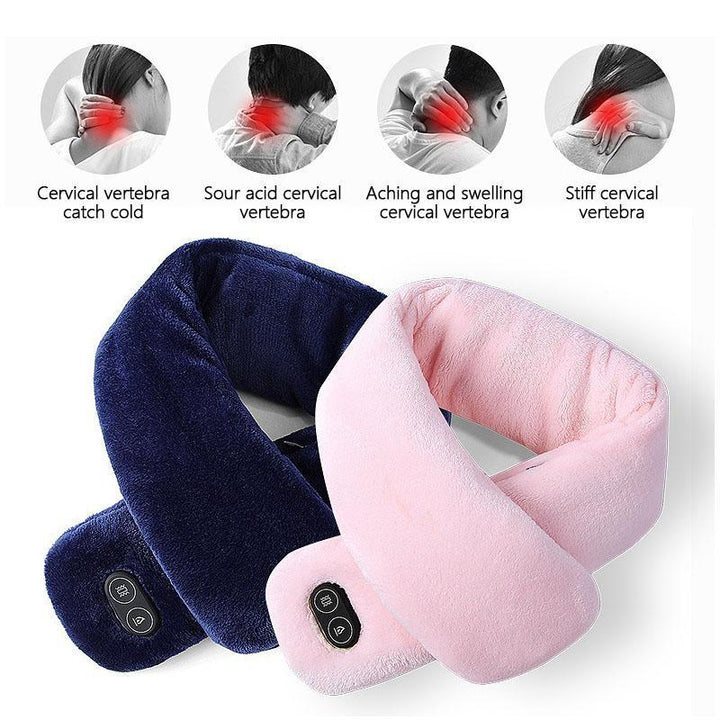 Heated Scarf with Vibration Massage and 3000 mAh Battery – Plushridge