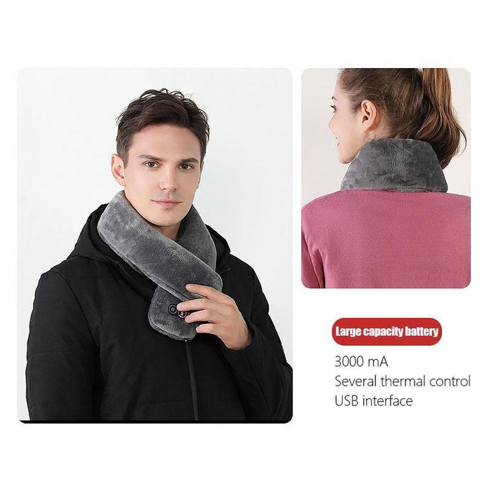 Plushridge™ Heated Scarf with Vibration Massage and 3000 mAh Battery