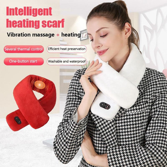 Plushridge™ Heated Scarf with Vibration Massage and 3000 mAh Battery