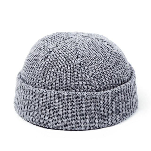 Plushridge Short Ribbed Fisherman Beanie with Turn-Up Cuff