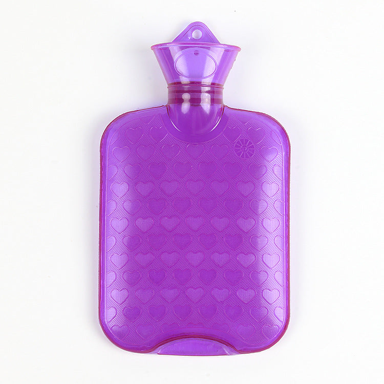 Hot Water Bottle in Transparent PVC, 1L or 2L