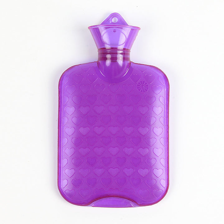 Hot Water Bottle in Transparent PVC, 1L or 2L
