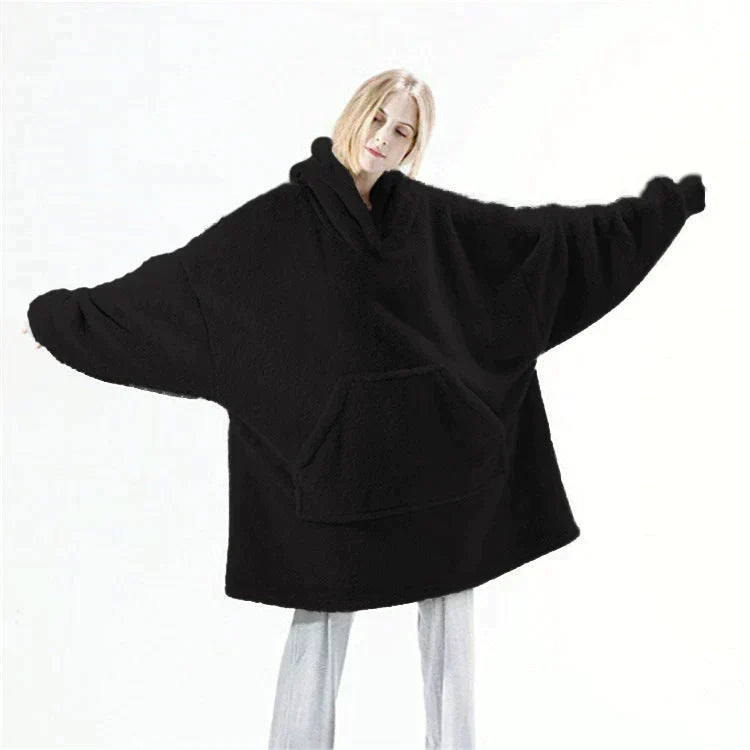 Hooded Blanket Sweatshirt – Relaxed-Fit Warmth for Cold Days