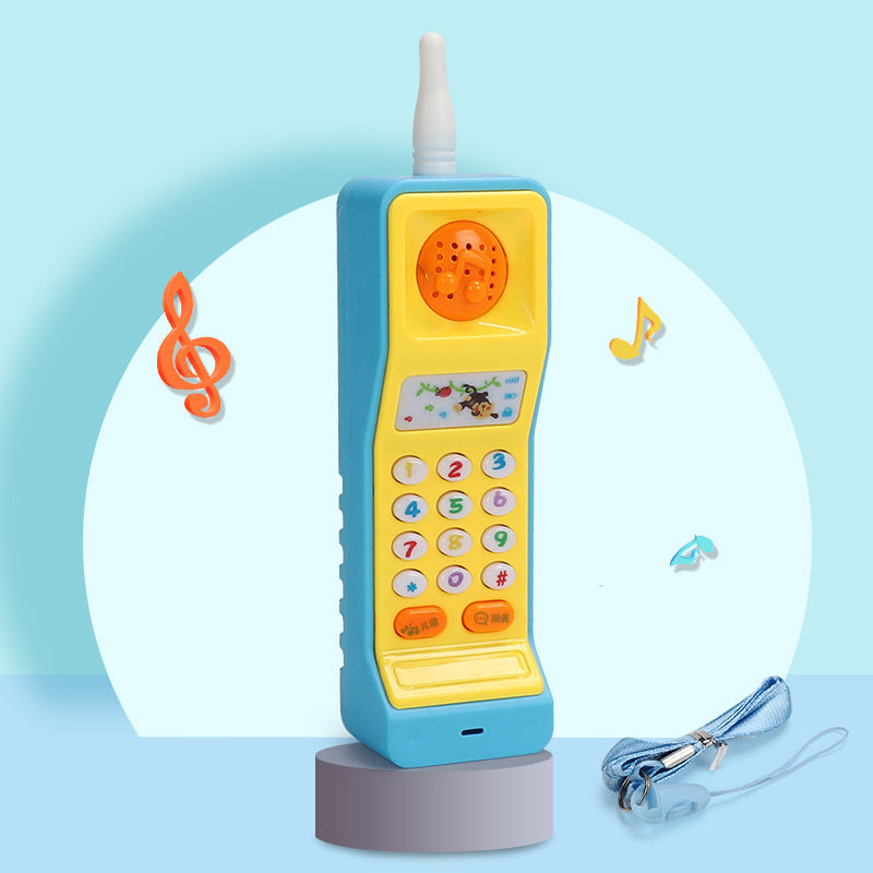 Orange carrot-shaped baby toy phone