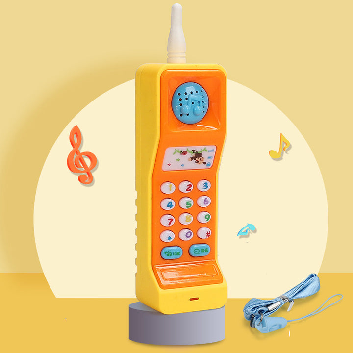 Orange carrot-shaped baby toy phone