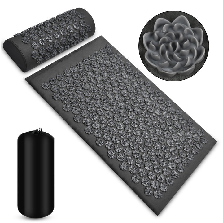 Acupressure mat with matching pillow