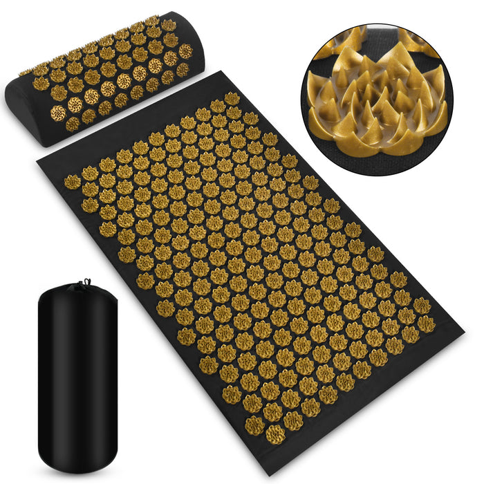 Plushridge Acupressure Mat and Pillow Set with Carry Bag