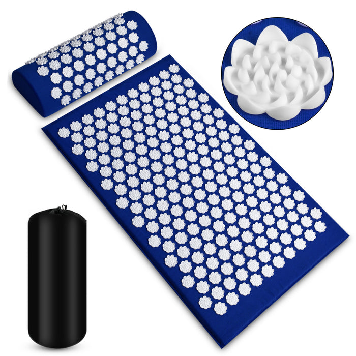 Plushridge Acupressure Mat and Pillow Set with Carry Bag