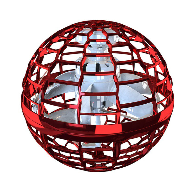 Light-up flying spinner ball with magic wand