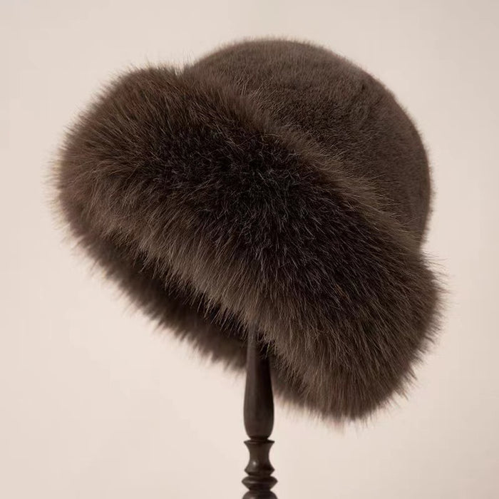 Plushridge Faux Fur Cossack Hat with Rolled Brim