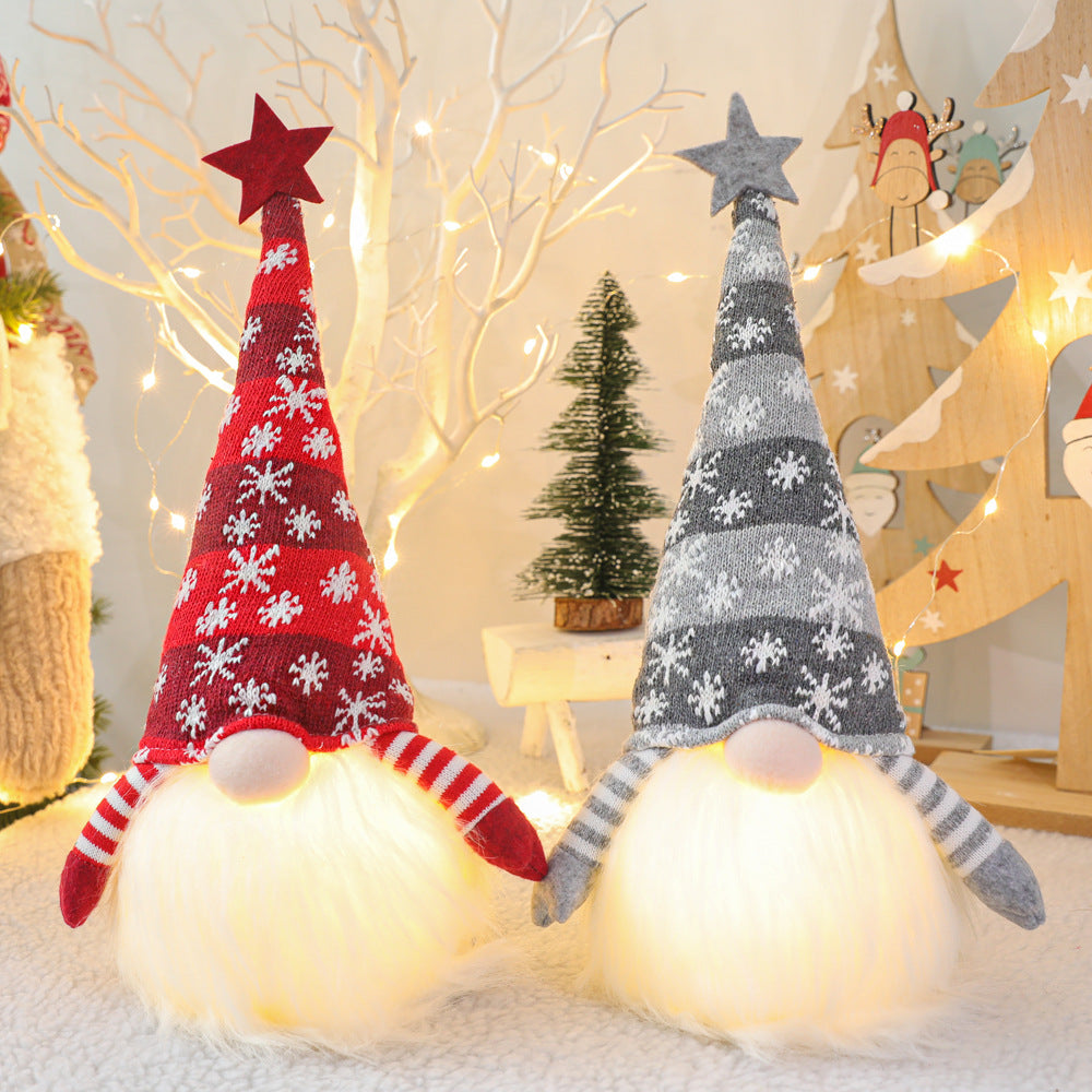 Christmas Gnome Plush Faceless Doll With Long Beard Decor