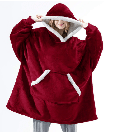 Oversized Fleece Hoodie Blanket with Extra-Large Hood