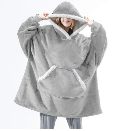Plushridge™ Oversized Fleece Hoodie Blanket with Extra-Large Hood