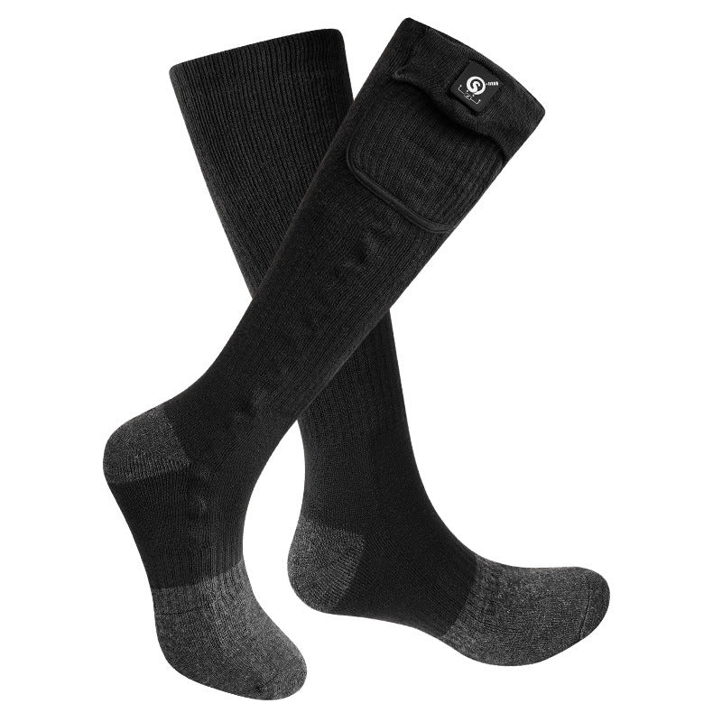 Plushridge™ Washable Rechargeable Heated Ski Socks in Soft Cotton