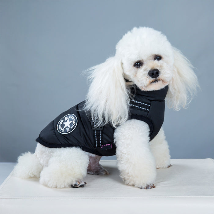 Plushridge Waterproof Padded Dog Coat with Built-In Harness
