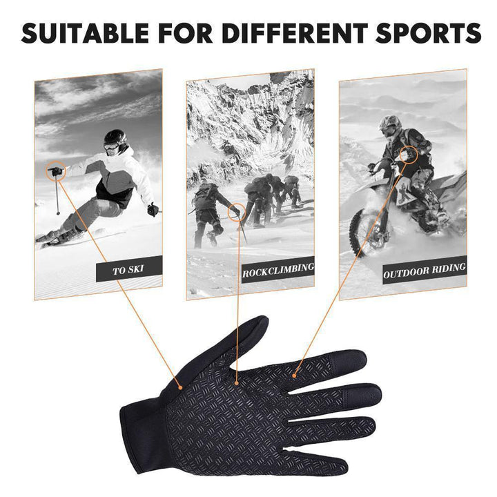 Warm Thermal Gloves with 3 Touchscreen Fingers and Zip Fit