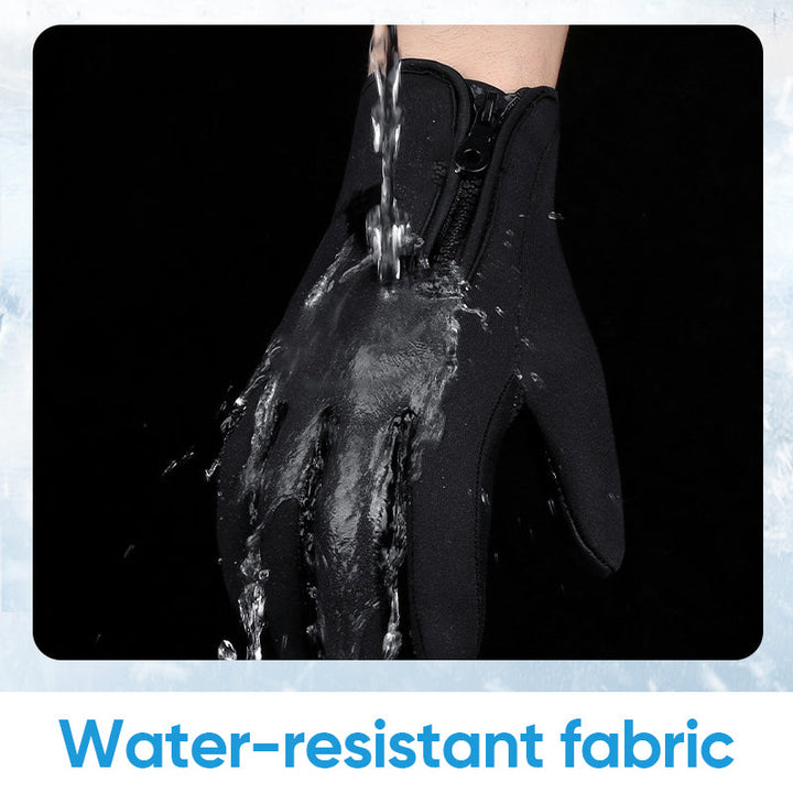 Warm Thermal Gloves with 3 Touchscreen Fingers and Zip Fit