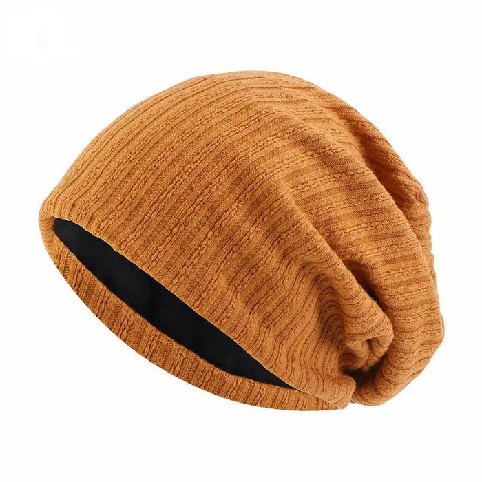 Plushridge™ Wheat Pattern Cotton Beanie with Soft Double Layer