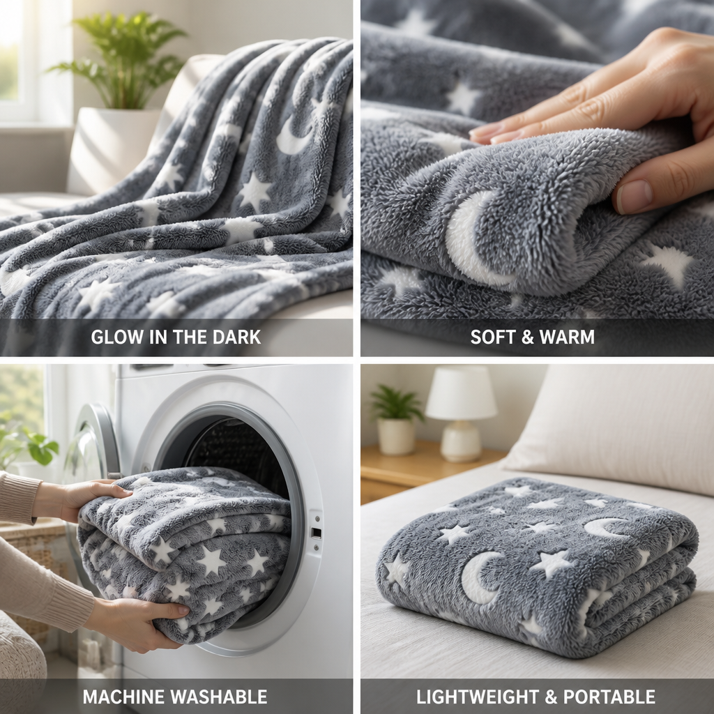Leuchtende weiche Flanell-Kinderdecke