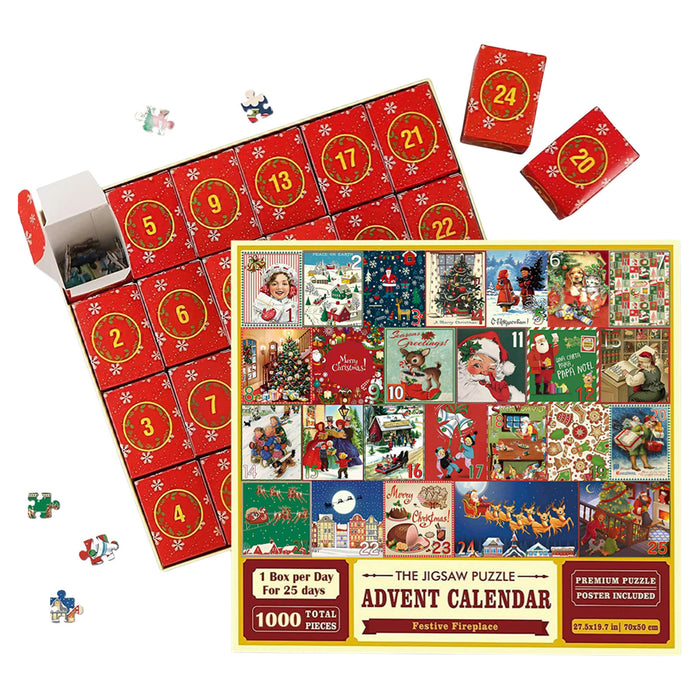 Plushridge Christmas Puzzle Advent Calendar with 24 Surprise Boxes
