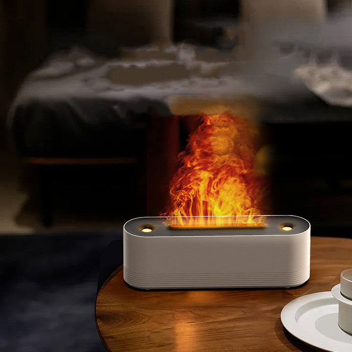 Ultrasonic Flame Humidifier with Jellyfish Spray and 7 Colors