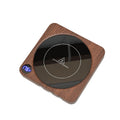 Wood grain mug warmer with coffee cup