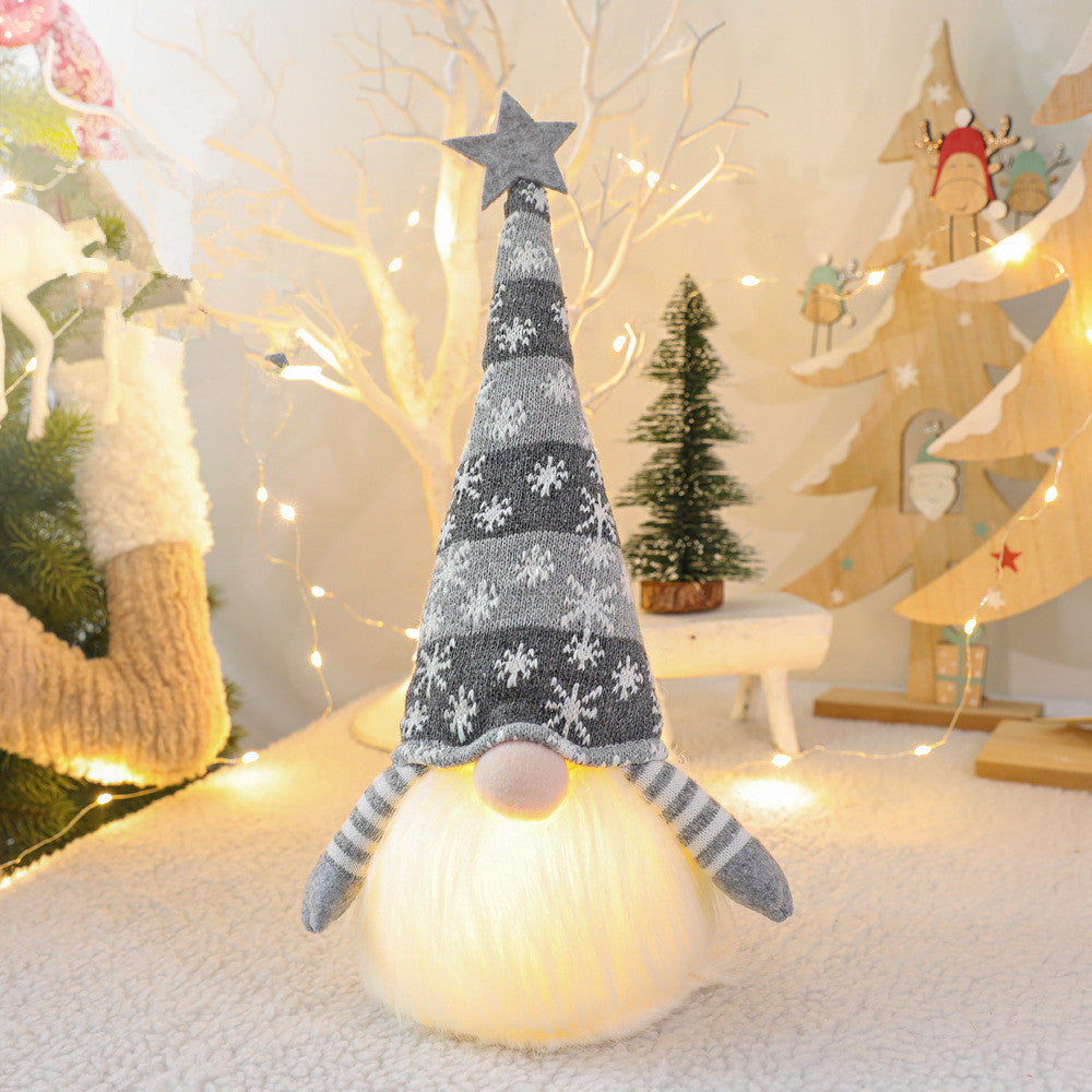 Christmas Gnome Plush Faceless Doll With Long Beard Decor