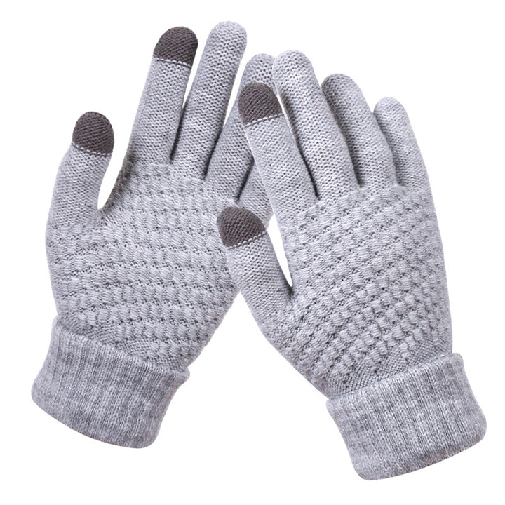 Textured knit touchscreen gloves