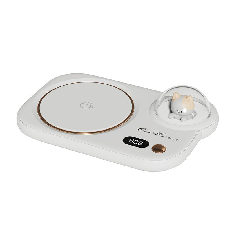 Mug warmer with glowing pet night light