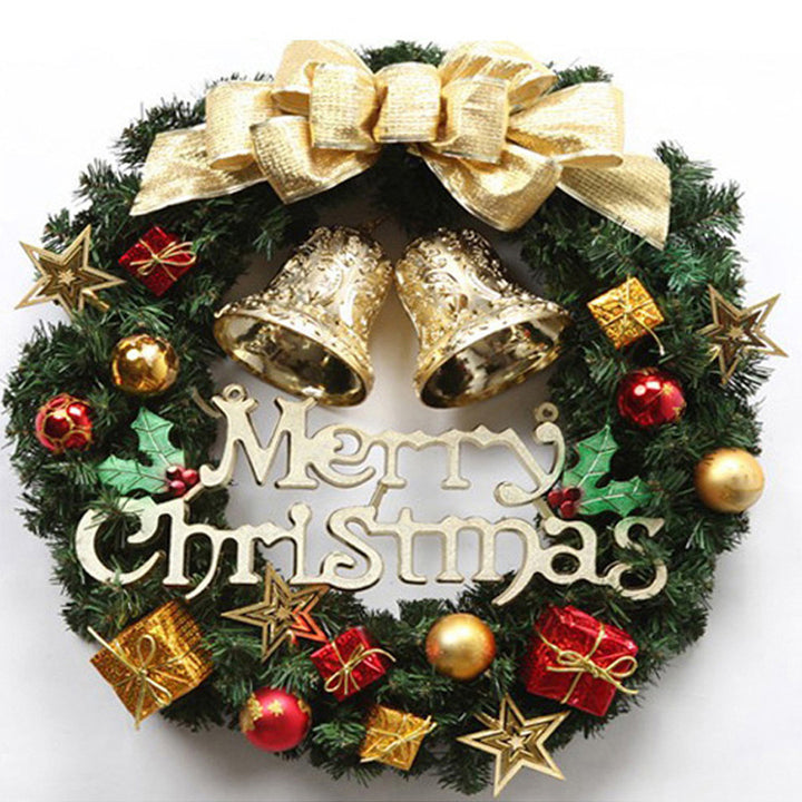Natural Pine Christmas Wreath With Pine Cones and Frosted Clover